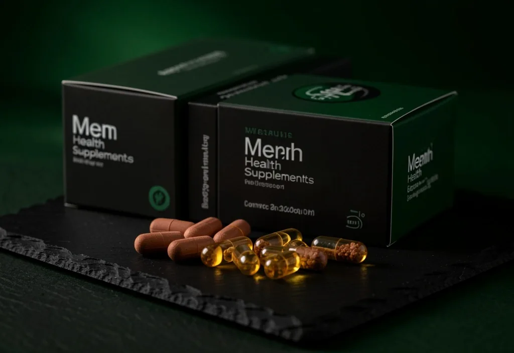 Natural wellness products in editorial setting