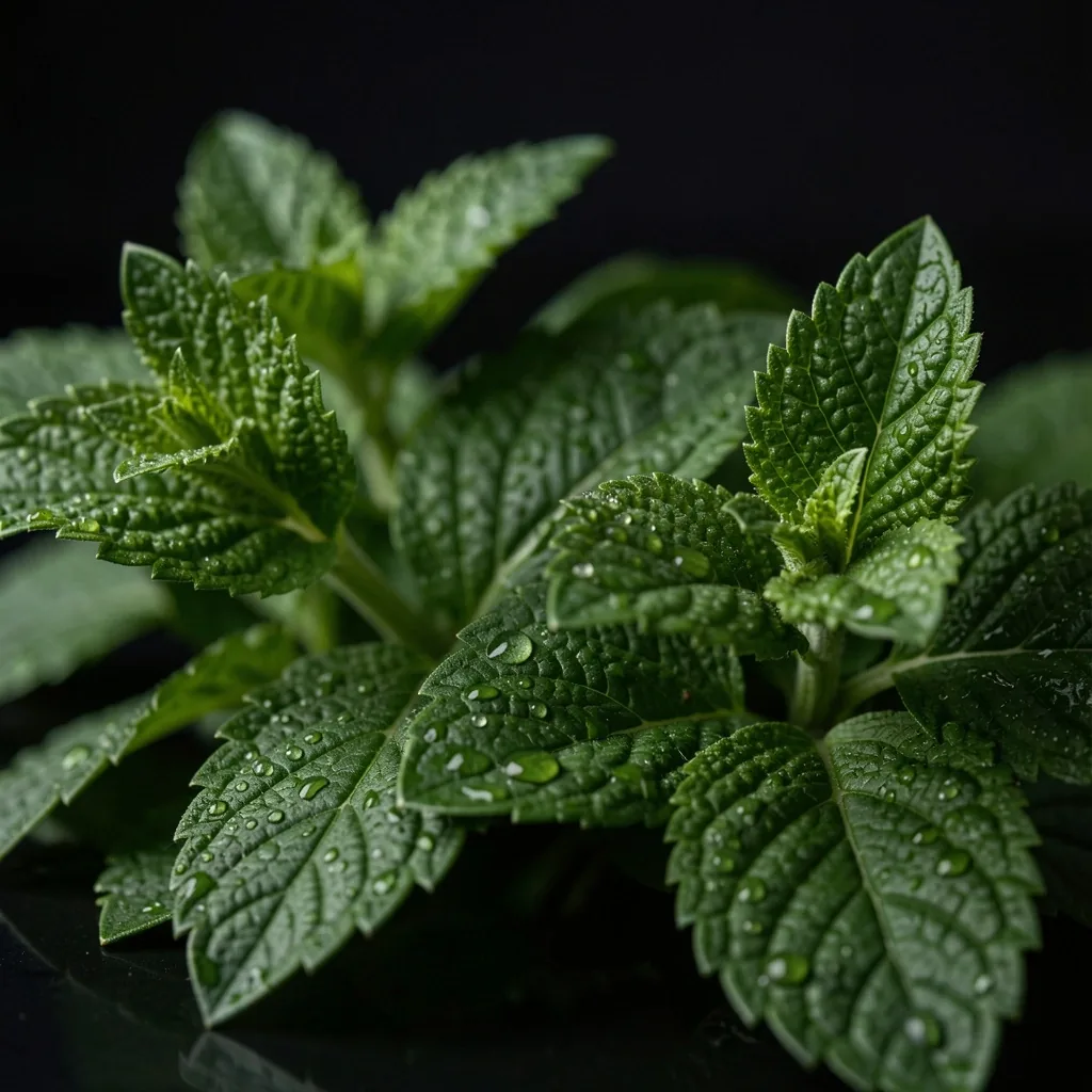 Fresh botanical leaves